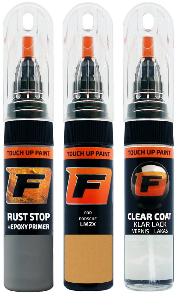 Firanto PORSCHE LM2X - APRICOTMETALLIC Rinkinys: Dažų korektorius įbrėžimų taisymui + Rūdžių modifikatorius + Lakas 15 ml