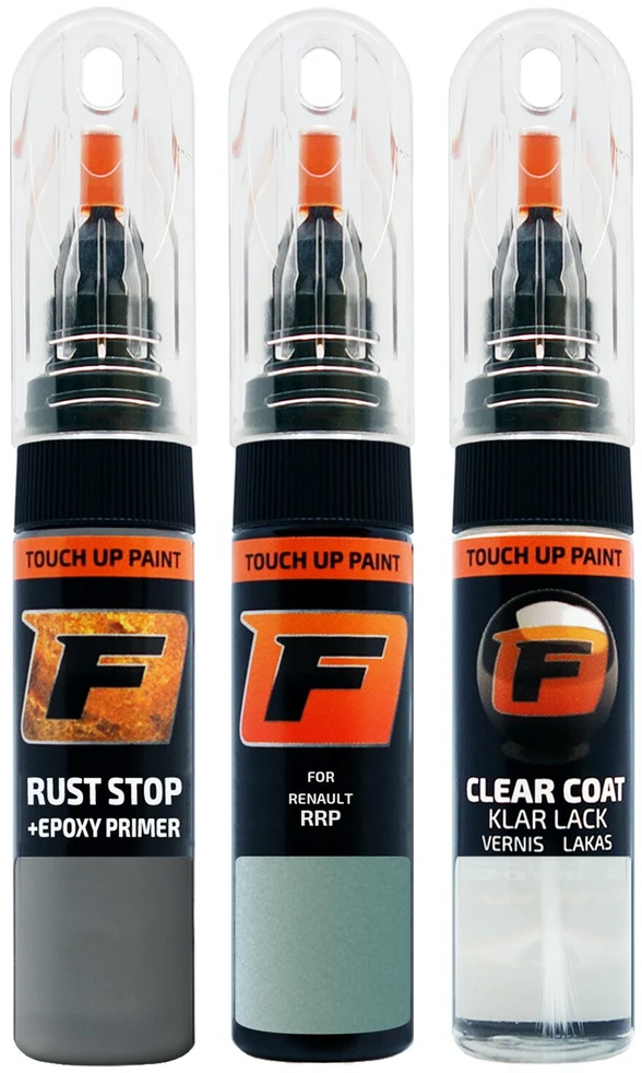Firanto RENAULT RRP - BLEU HAUTS DE FRANCE Rinkinys: Dažų korektorius įbrėžimų taisymui + Rūdžių modifikatorius + Lakas 15 ml