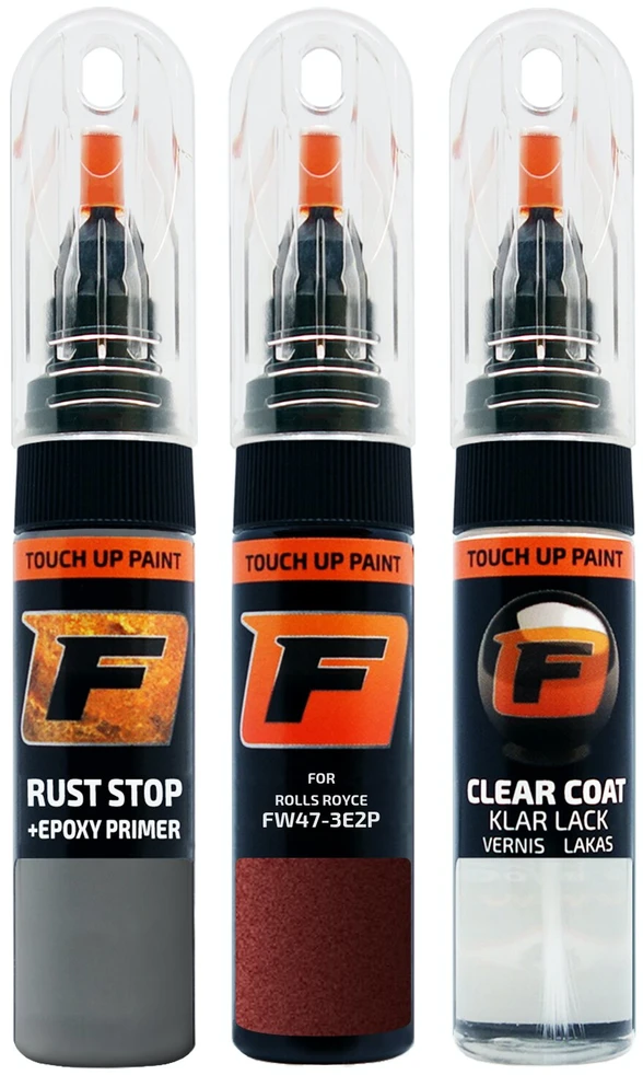 Firanto ROLLS ROYCE FW47-3E2P - Raudonas VELVET SPARKLE Rinkinys: Dažų korektorius įbrėžimų taisymui + Rūdžių modifikatorius + Lakas 15 ml