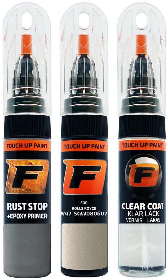 Firanto ROLLS ROYCE FW47-SGW080607-1 - PORCELAIN SKIN Rinkinys: Dažų korektorius įbrėžimų taisymui + Rūdžių modifikatorius + Lakas 15 ml