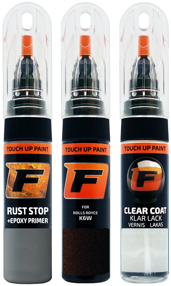 Firanto ROLLS ROYCE K6W - LYRICAL COPPER Rinkinys: Dažų korektorius įbrėžimų taisymui + Rūdžių modifikatorius + Lakas 15 ml