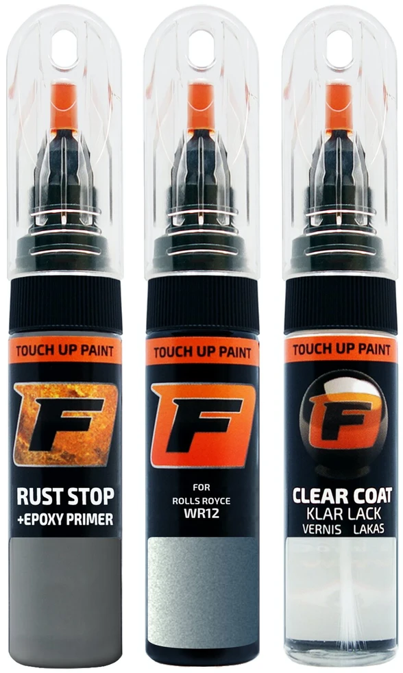 Firanto ROLLS ROYCE WR12 - PEARL Mėlynas Rinkinys: Dažų korektorius įbrėžimų taisymui + Rūdžių modifikatorius + Lakas 15 ml