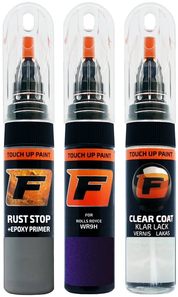 Firanto ROLLS ROYCE WR9H - VAPOUR VIOLET Rinkinys: Dažų korektorius įbrėžimų taisymui + Rūdžių modifikatorius + Lakas 15 ml