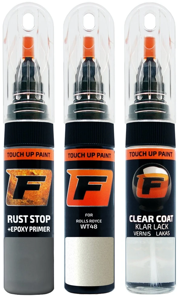 Firanto ROLLS ROYCE WT48 - CITREOUS PEARL Rinkinys: Dažų korektorius įbrėžimų taisymui + Rūdžių modifikatorius + Lakas 15 ml