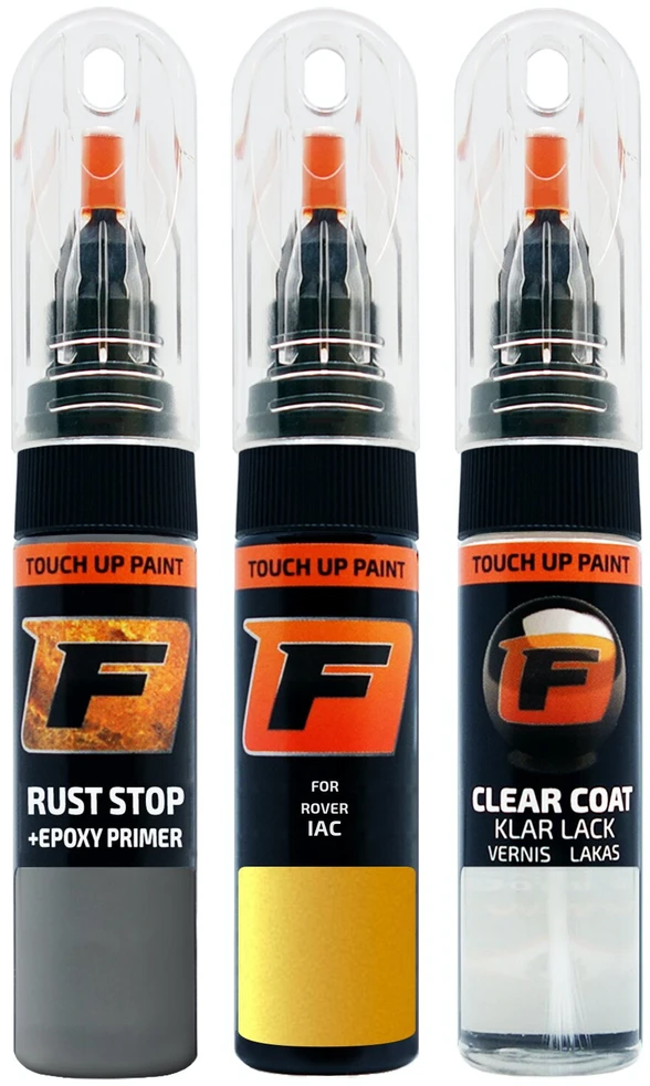 Firanto ROVER IAC - MONOGRAM SUNSPOT Rinkinys: Dažų korektorius įbrėžimų taisymui + Rūdžių modifikatorius + Lakas 15 ml