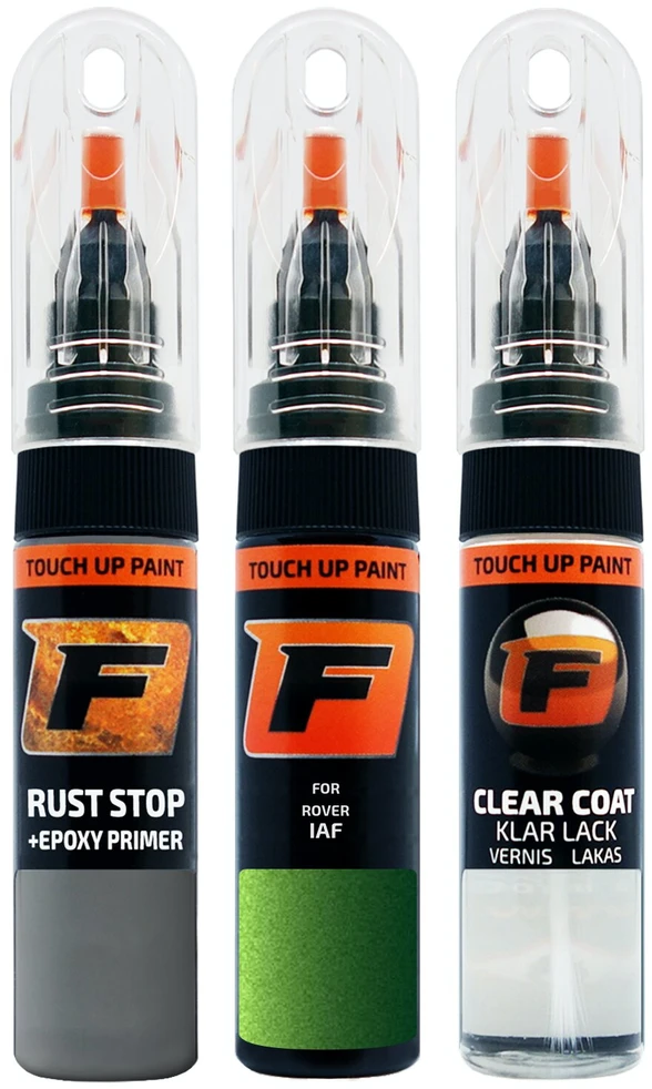Firanto ROVER IAF - MONOGRAM BIOMORPHIC Žalias Rinkinys: Dažų korektorius įbrėžimų taisymui + Rūdžių modifikatorius + Lakas 15 ml