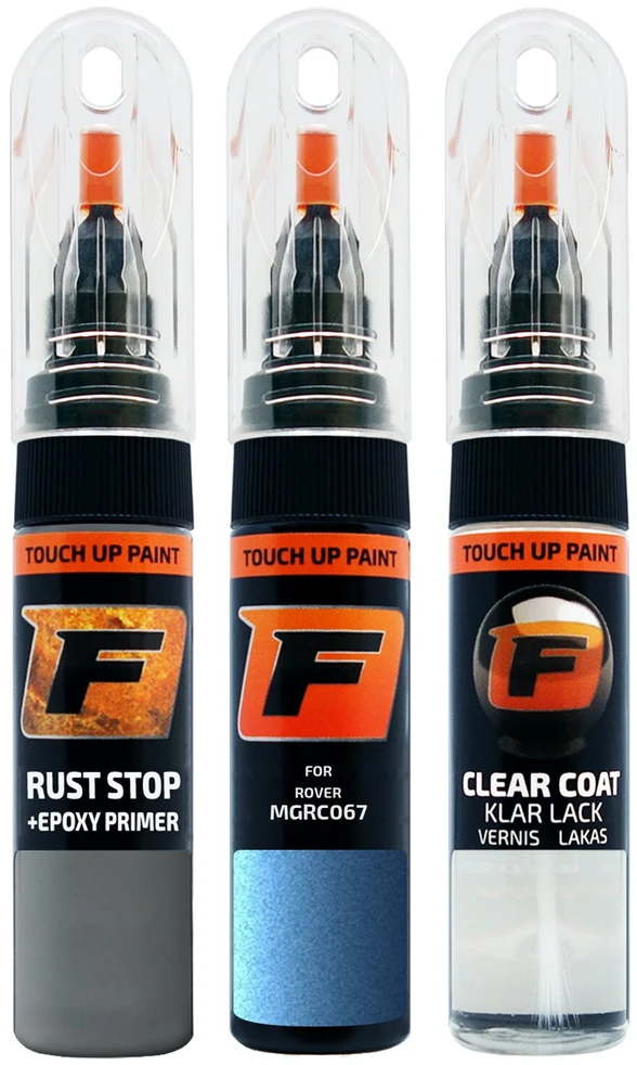 Firanto ROVER MGRC067 - MONOGRAM OXYGEN Mėlynas Rinkinys: Dažų korektorius įbrėžimų taisymui + Rūdžių modifikatorius + Lakas 15 ml