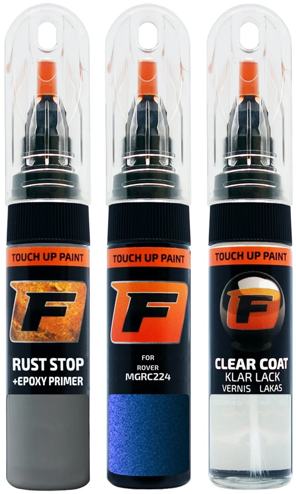 Firanto ROVER MGRC224 - MONOGRAM EVENING SKY Rinkinys: Dažų korektorius įbrėžimų taisymui + Rūdžių modifikatorius + Lakas 15 ml