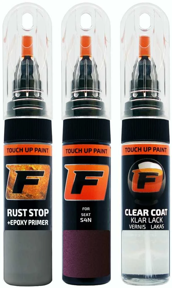 Firanto SEAT S4N - PURPURA IRIS Rinkinys: Dažų korektorius įbrėžimų taisymui + Rūdžių modifikatorius + Lakas 15 ml