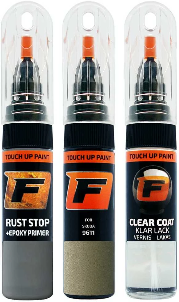 Firanto SKODA 9611 - ZELENA ARMY/MENTHOL Pilkas/ARMY Žalias Dažų korektorius įbrėžimų taisymui 15 ml 2010) 2010)