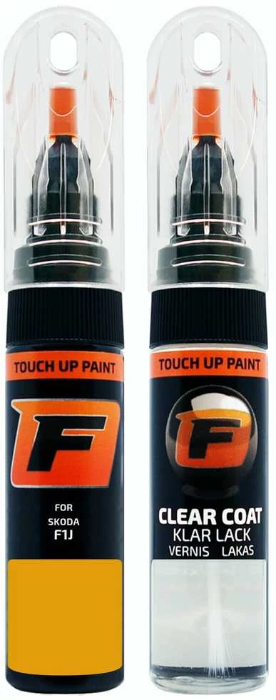 Firanto SKODA F1J - ZLUTA FUN/FUN (PASTELL) GELB/Geltonas Dažų korektorius įbrėžimų taisymui 15 ml