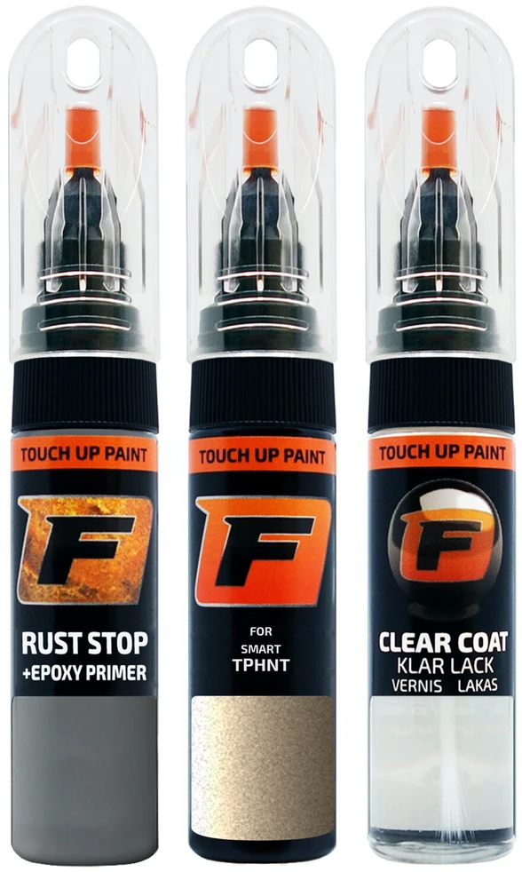 Firanto SMART TPHNT - GOLD BEIGE Rinkinys: Dažų korektorius įbrėžimų taisymui + Rūdžių modifikatorius + Lakas 15 ml