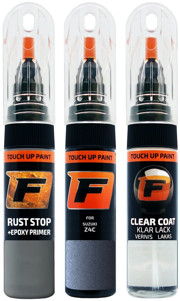 Firanto SUZUKI Z4C - DEEP PURPLE Rinkinys: Dažų korektorius įbrėžimų taisymui + Rūdžių modifikatorius + Lakas 15 ml
