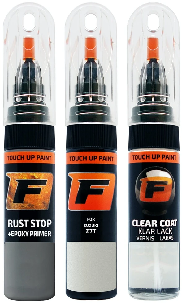 Firanto SUZUKI Z7T - PEARL Baltas Rinkinys: Dažų korektorius įbrėžimų taisymui + Rūdžių modifikatorius + Lakas 15 ml