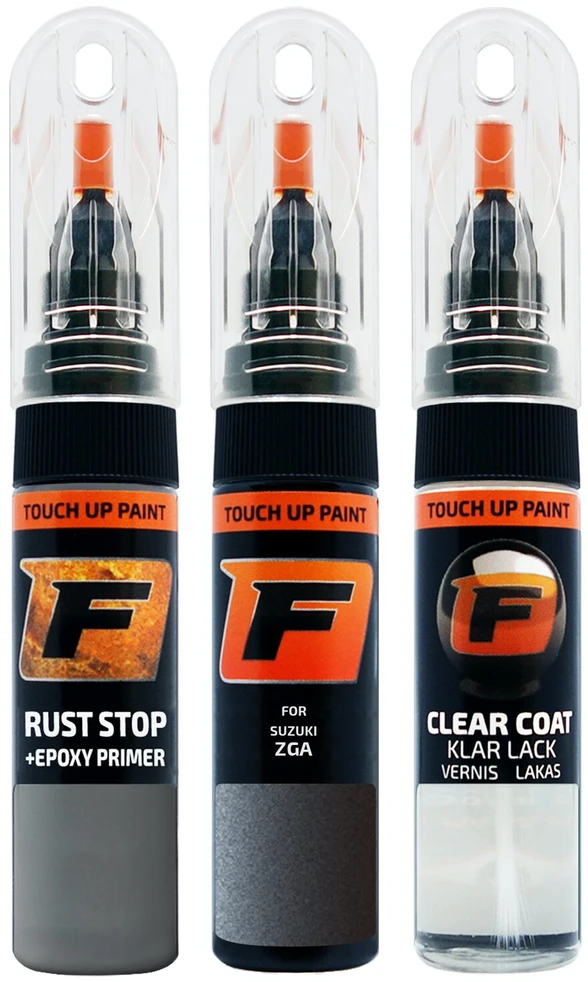 Firanto SUZUKI ZGA - DARK CRYSTAL Sidabrinis Rinkinys: Dažų korektorius įbrėžimų taisymui + Rūdžių modifikatorius + Lakas 15 ml