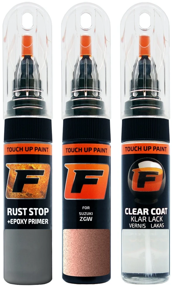 Firanto SUZUKI ZGW - ANTIQUE ROSE Rinkinys: Dažų korektorius įbrėžimų taisymui + Rūdžių modifikatorius + Lakas 15 ml