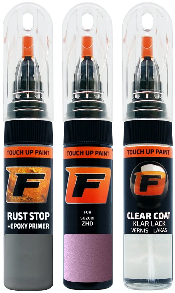 Firanto SUZUKI ZHD - PURPLE FUSION Rinkinys: Dažų korektorius įbrėžimų taisymui + Rūdžių modifikatorius + Lakas 15 ml