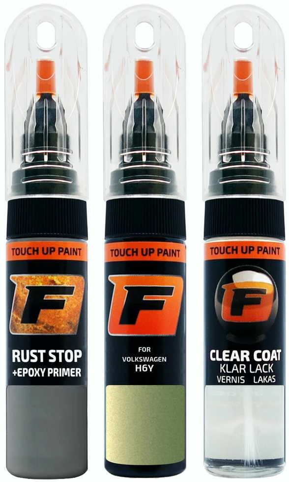 Firanto VOLKSWAGEN H6Y - SPICEGREEN Rinkinys: Dažų korektorius įbrėžimų taisymui + Rūdžių modifikatorius + Lakas 15 ml