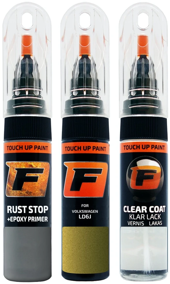 Firanto VOLKSWAGEN LD6J - VISUAL Žalias Rinkinys: Dažų korektorius įbrėžimų taisymui + Rūdžių modifikatorius + Lakas 15 ml