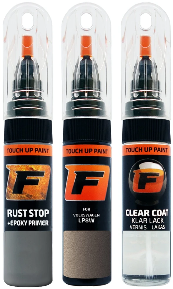 Firanto VOLKSWAGEN LP8W - ZIRKONBRAUN Rinkinys: Dažų korektorius įbrėžimų taisymui + Rūdžių modifikatorius + Lakas 15 ml