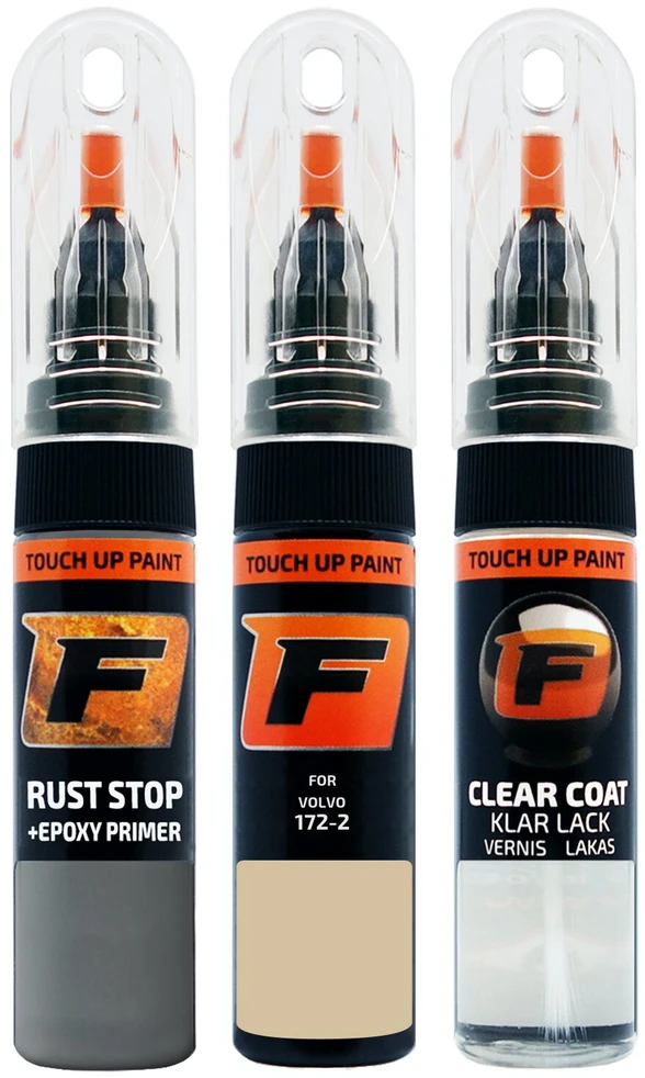 Firanto VOLVO 172-2 - LJUSBEIGE Rinkinys: Dažų korektorius įbrėžimų taisymui + Rūdžių modifikatorius + Lakas 15 ml