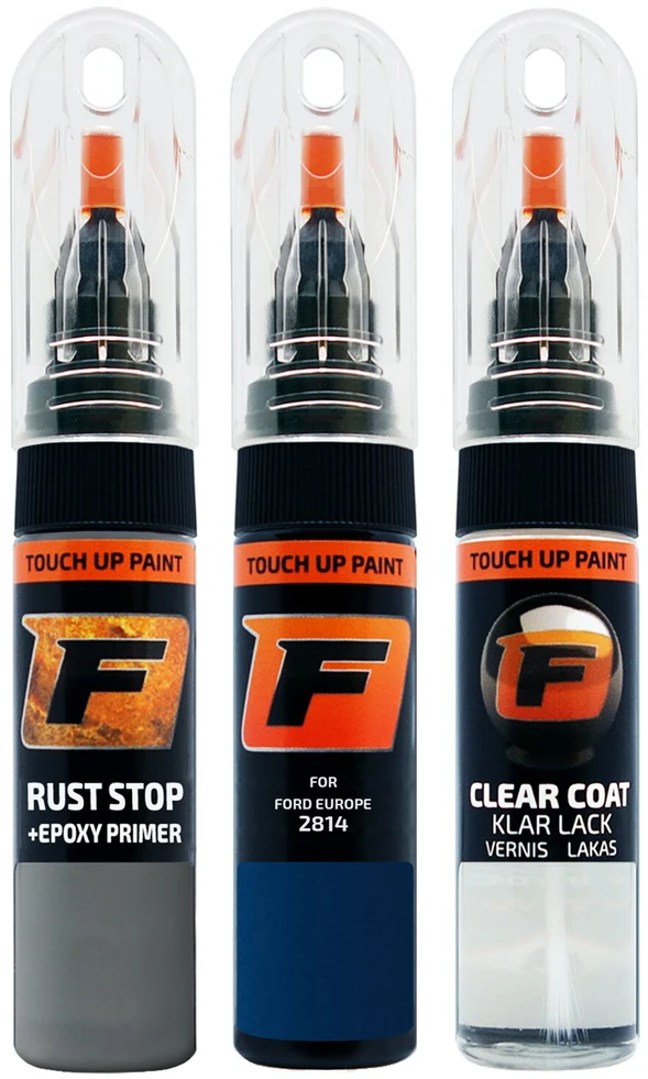 Firanto FORD EUROPE 2814 - DARK Mėlynas Rinkinys: Dažų korektorius įbrėžimų taisymui + Rūdžių modifikatorius + Lakas 15 ml