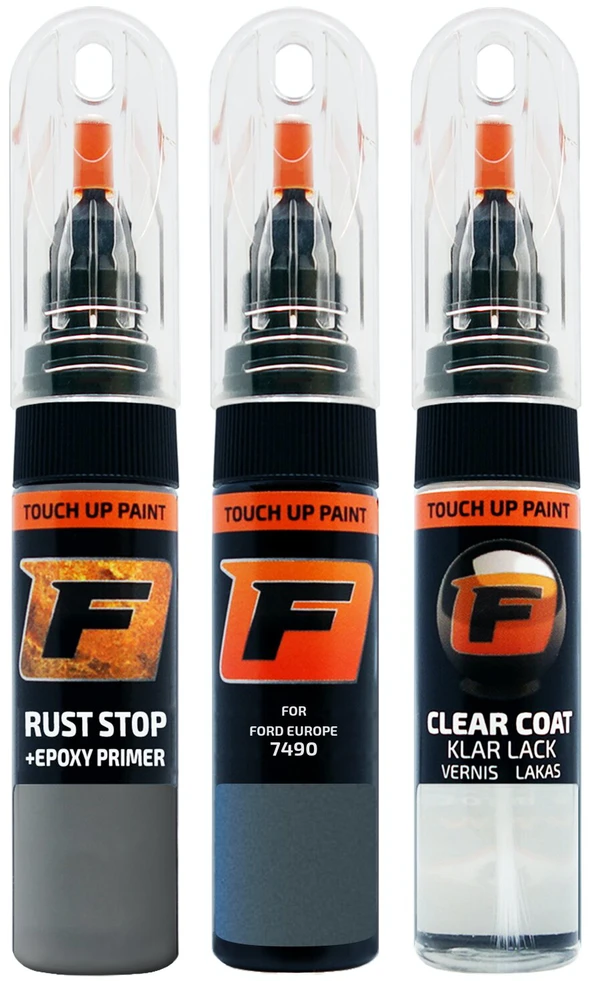 Firanto FORD EUROPE 7490 - VAPOR Mėlynas Rinkinys: Dažų korektorius įbrėžimų taisymui + Rūdžių modifikatorius + Lakas 15 ml