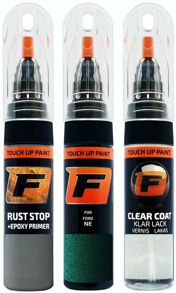 Firanto FORD NE - DARK TOURMALINE Rinkinys: Dažų korektorius įbrėžimų taisymui + Rūdžių modifikatorius + Lakas 15 ml