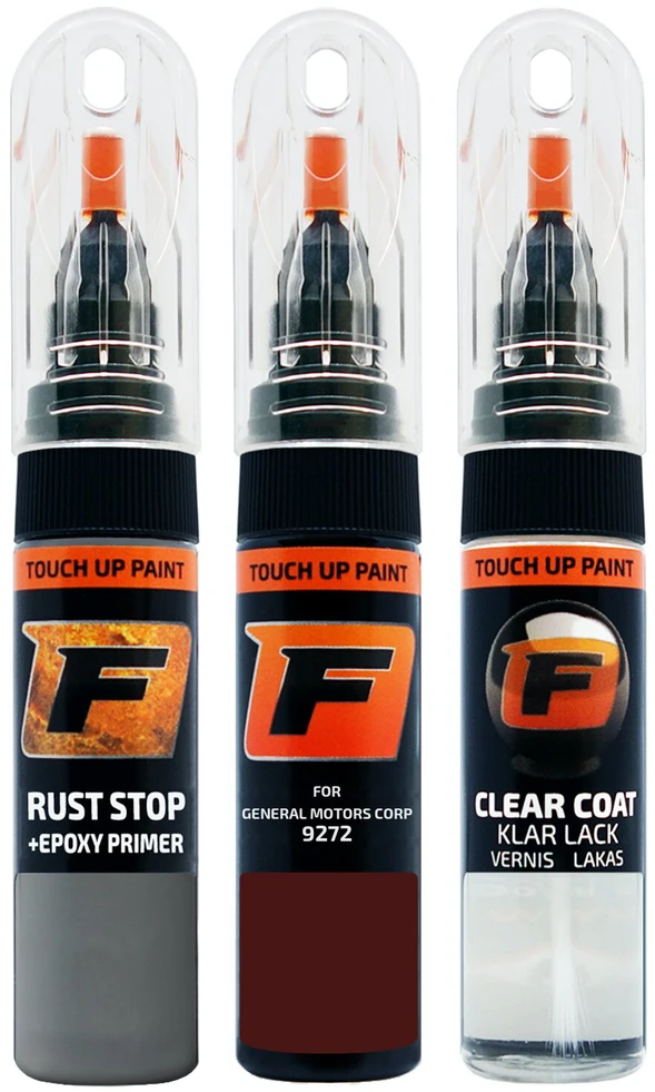 Firanto GENERAL MOTORS CORP 9272 - DARK FIRE OPAL Rinkinys: Dažų korektorius įbrėžimų taisymui + Rūdžių modifikatorius + Lakas 15 ml
