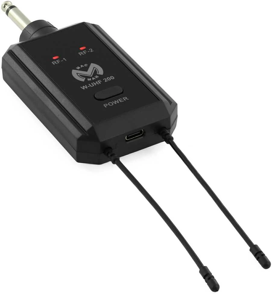 2 bevieliai mikrofonai su imtuvu Mac Mah W-UHF 200M