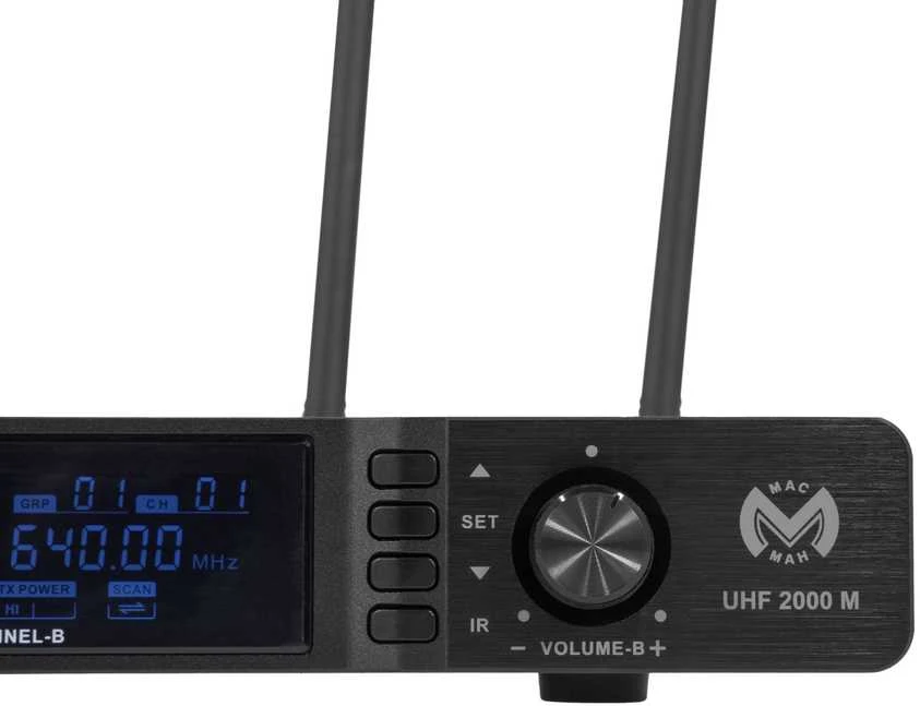 2 bevielių mikrofonų sistema Mac Mah UHF 2000M