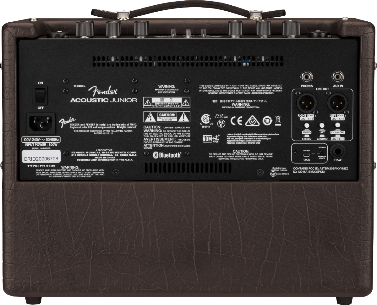 Akustinės gitaros stiprintuvas Fender Acoustic Junior, 100W