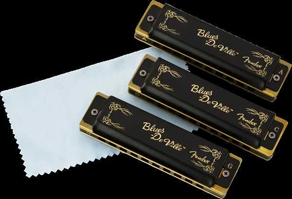 Armonikėlių komplektas Fender BLUES DEVILLE 3 su dėklu