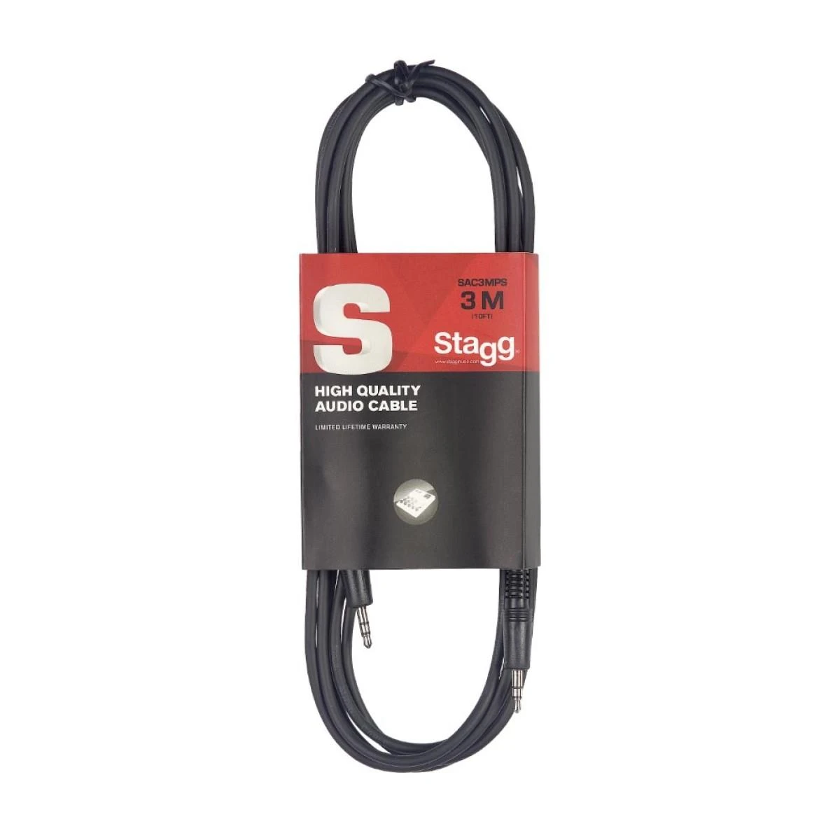 Audio kabelis Stagg 2 x 3.5mm miniJack TRS AUX 3m