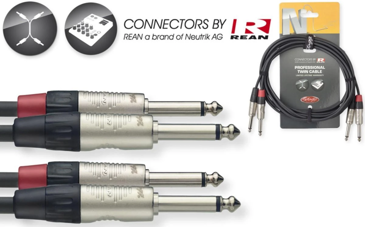 Audio kabelis Stagg NTC3PR, 3m