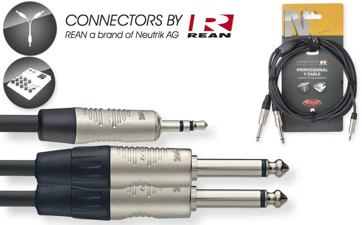 Audio kabelis Stagg NYC1/MPS2PR, 1m