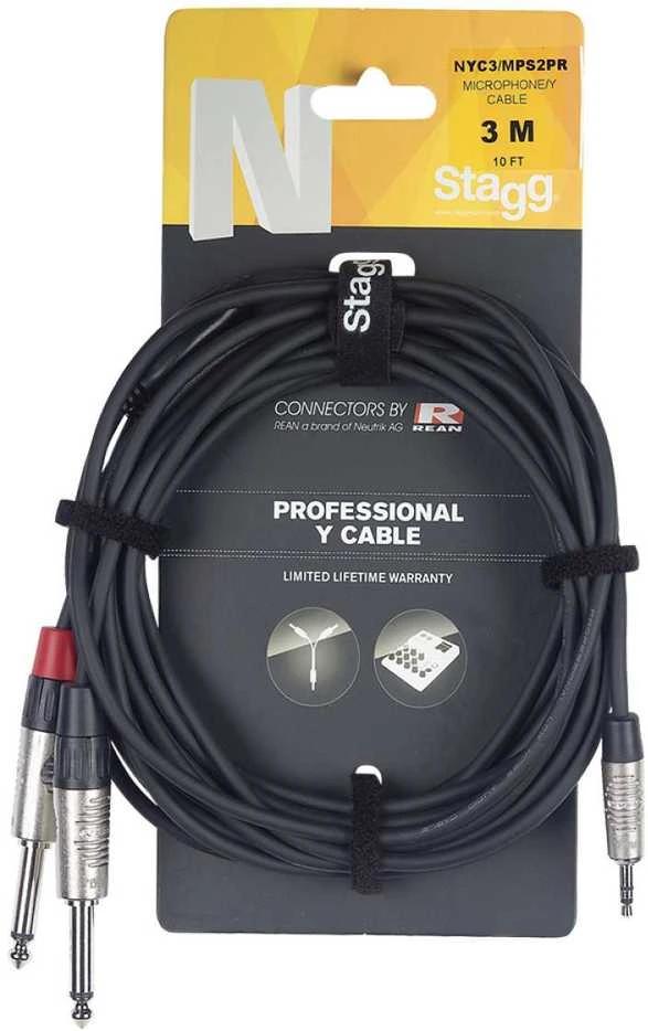 Audio kabelis Stagg NYC2/MPS2PR, 2m