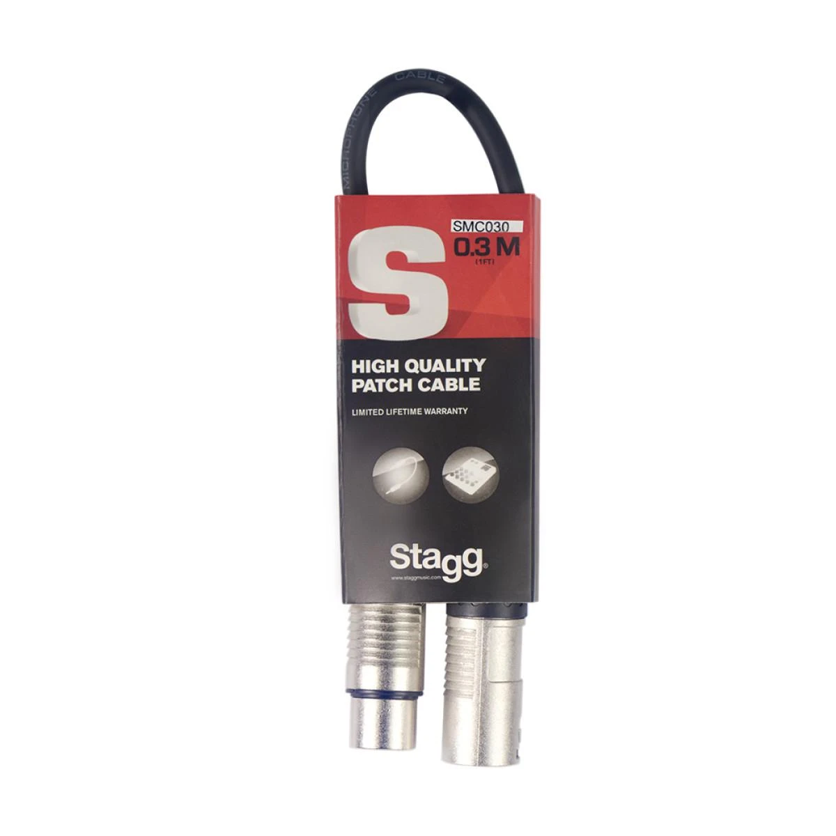 Audio kabelis Stagg SMC030, 30 cm