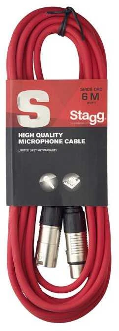 Audio kabelis Stagg SMC6 CRD, 6 m, raudonas