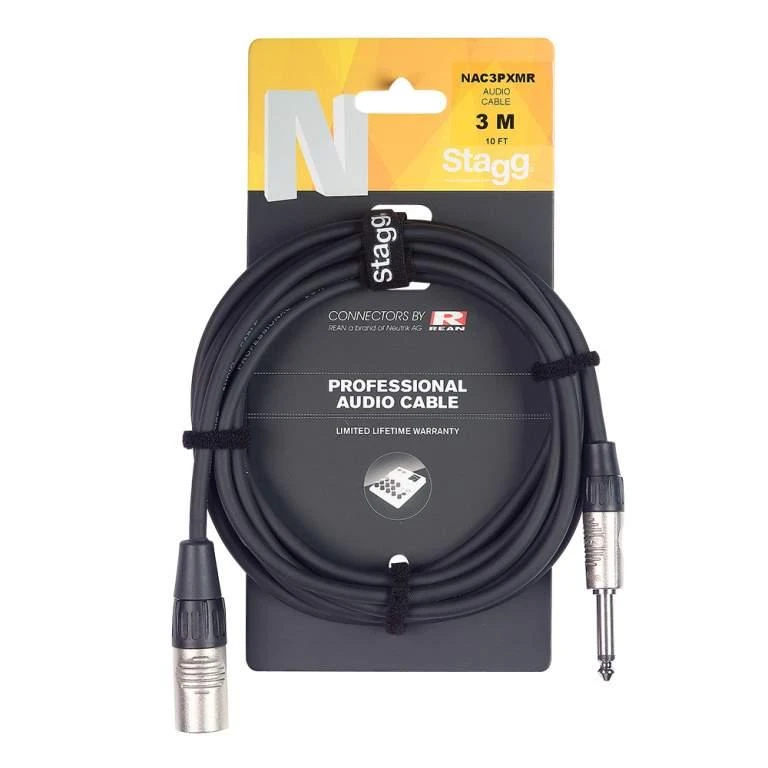 Audio kabelis XLR/mono Jack (m/m) Stagg NAC1PXMR, 1 m
