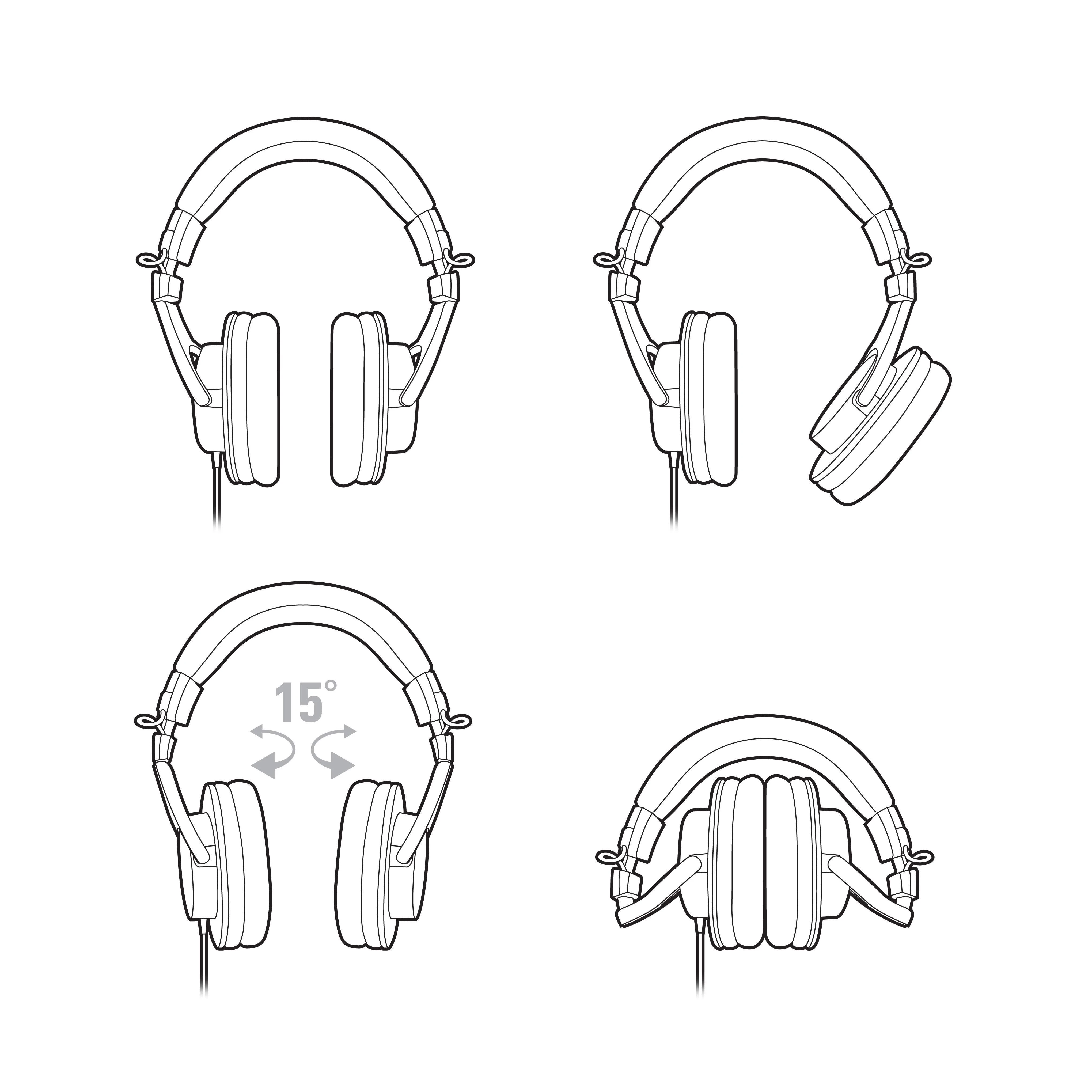 Profesionalios Monitorinės ausinės Audio-Technica ATH-M30X, Juodos