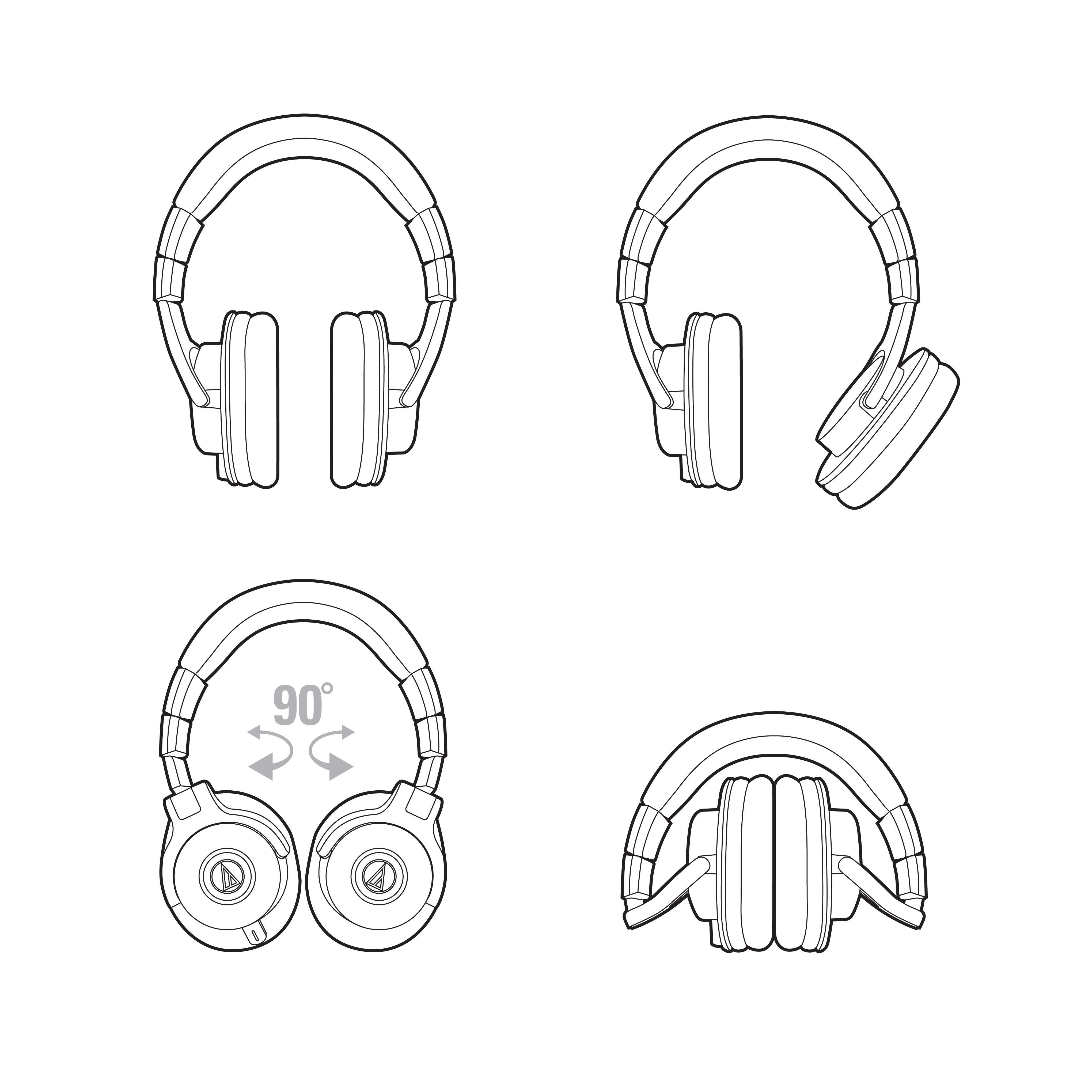 Profesionalios Monitorinės ausinės Audio-Technica ATH-M40X, juodos
