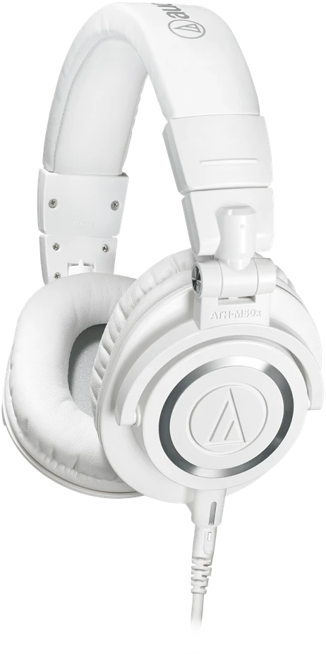 Audio-Technica ATH-M50X profesionalios monitorinės ausinės, Baltos spalvos