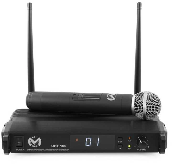 Bevielio mikrofono sistema Mac Mah UHF 100 M
