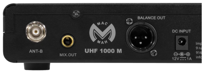 Bevielio mikrofono sistema Mac Mah UHF 1000M