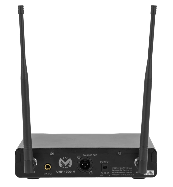 Bevielio mikrofono sistema Mac Mah UHF 1000M