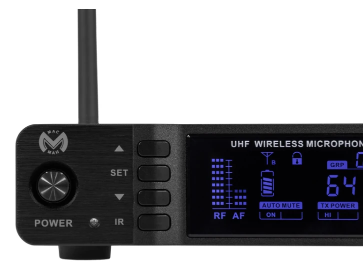 Bevielio mikrofono sistema Mac Mah UHF 1000M