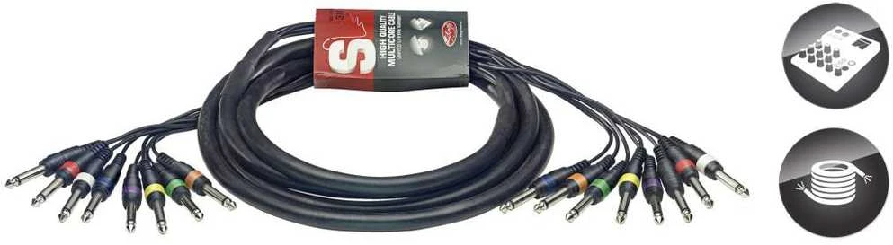 Daugiagyslis kabelis Stagg SML3/8P8P E, 3 m