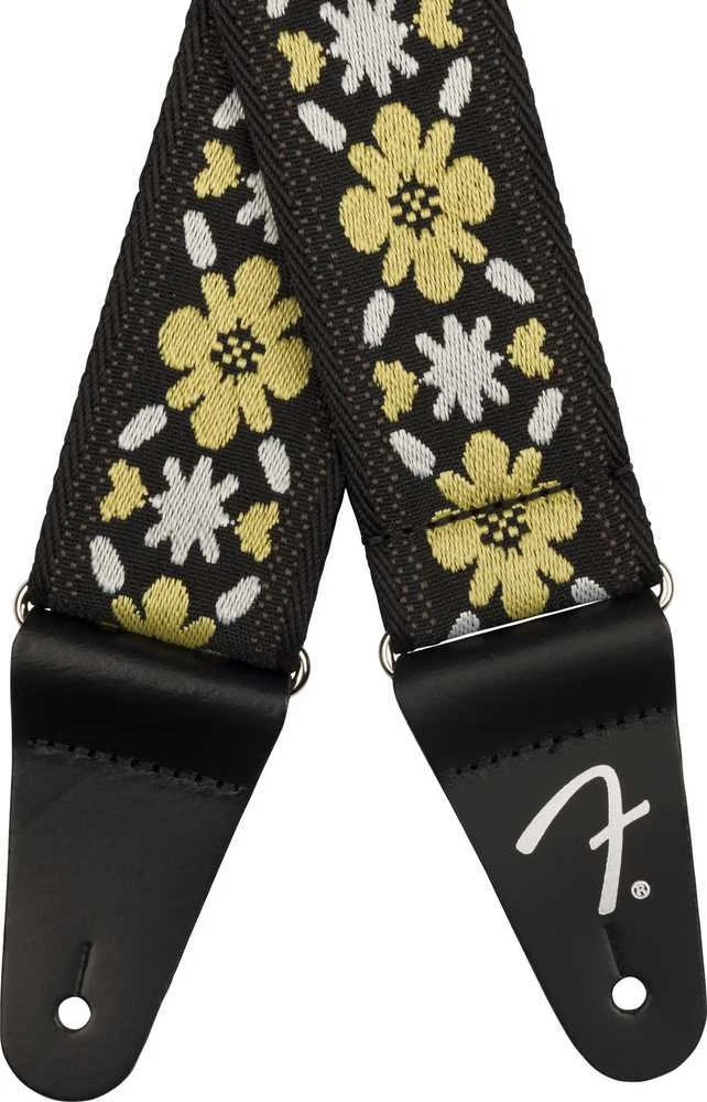 Diržas gitarai Fender Pasadena Woven, geltonasis dobilas