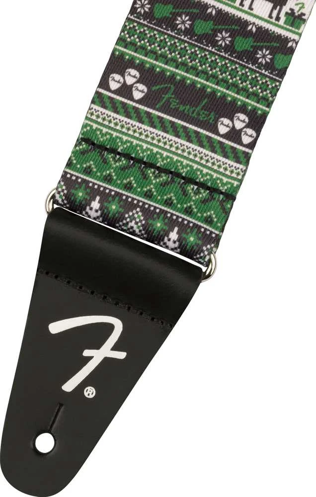Diržas gitarai Fender Ugly Xmas Sweater žalias